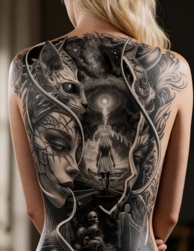 escultura mística tatuaje neo surrealismo por Julián Gonzalez